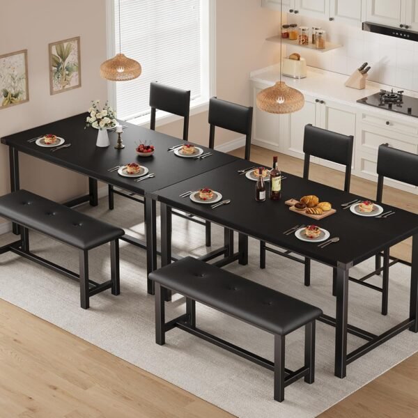 4-Person Solid Wood Dining Set