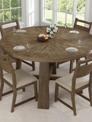 Round Solid Wood Dining Set